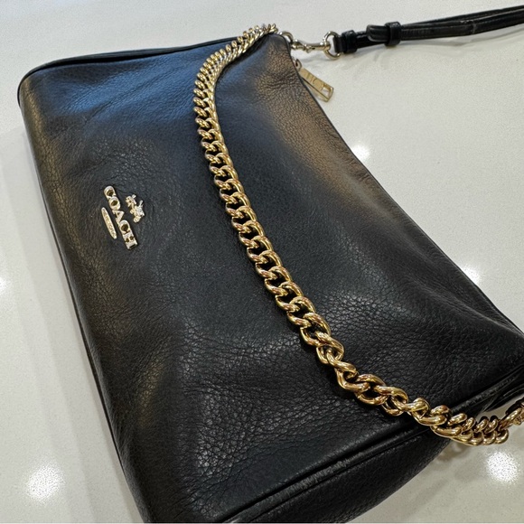 Coach Carrie Crossbody Bag – Refined Pebble Leather | Gold-Tone Hardware - Picture 4 of 13